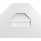 Ekena Millwork Octagonal Top Surface Mount PVC Gable Vent: Functional, w/ 3-1/2"W x 1"P Standard Frame, 14"W x 12"H GVPOT14X1201SF - alternate 1